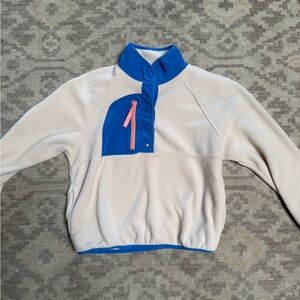 Blue and Cream Fleece Pullover
